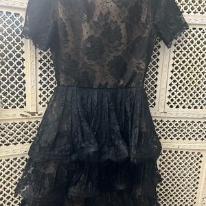 Elegant Black Lace Dress